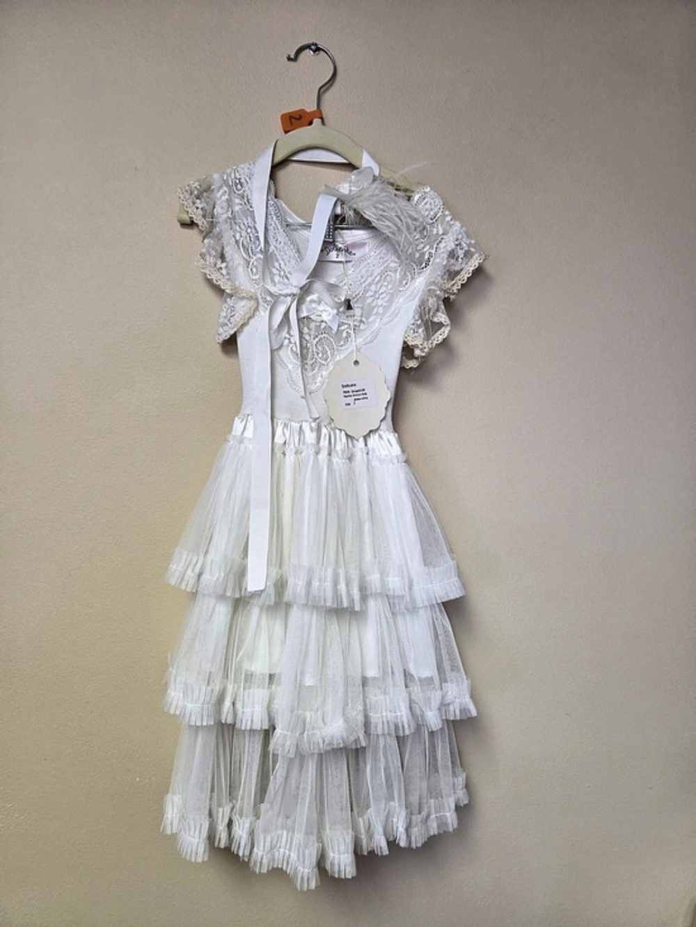 Dollcake Shes A Lady Girls White Tiered Dress Size 2